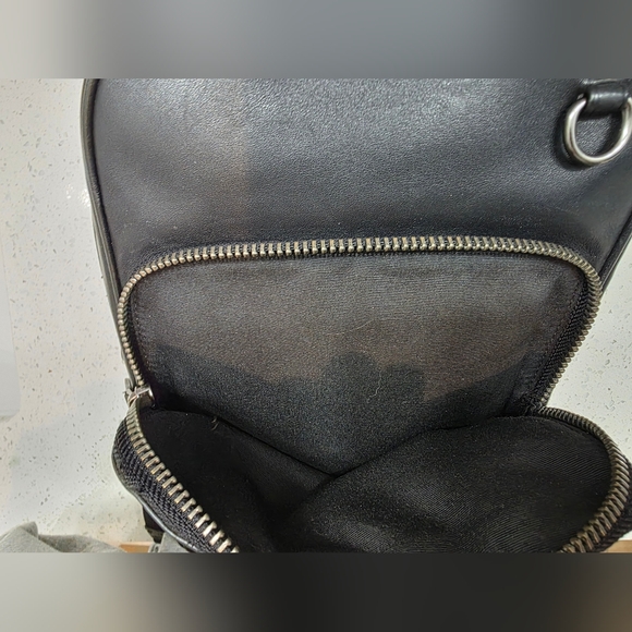 Coach Black Leather Unisex And/or Men's Bag - Gunmetal - Picture 10 of 15